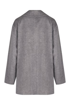 Herno Womens Double-breasted Wool Coat - Grey - Size EU 46 (Womens)