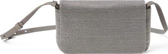 Brunello Cucinelli Elegante Grijze Leren Schoudertas - Dames - Schoudertassen - Grijs - ONE Size - Tassen