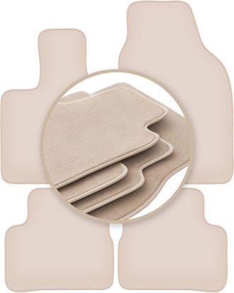 OEM Alfombrillas Premium Beige Para: Fiat E-500 / 500 El&eacute;ctrico Hatchback 2020