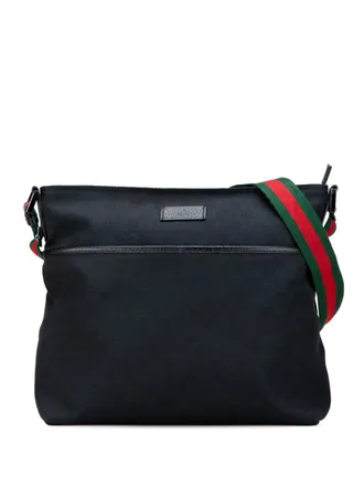 Gucci 2000-2015 GG Canvas Web crossbody bag - Black