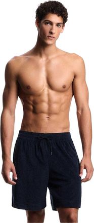 Emporio Armani EA7 Heren Fleece Shorts (Marine)