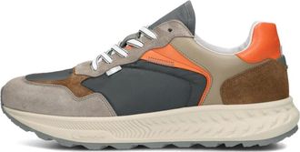 Clay Schoenen, Heren, Veelkleurig, 43 EU, Leer, Stijlvolle Lage Sneakers in Grijs