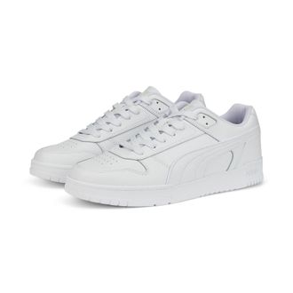 Puma Sneaker PUMA RBD GAME LOW, Damen, Gr. 38,5, weiss (puma wei&szlig;, puma wei&szlig;, puma team gold), Leder, Synthetik, Schuhe Sneaker