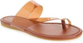 Stuart Weitzman Remy Toe Strap Sandal in Brownstone at Nordstrom Rack, Size 6.5
