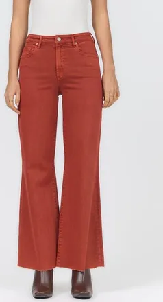 Dear John Denim Fiona High Rise Raw Hem Wide Leg Jeans in Rooibos Tea at Nordstrom, Size 33