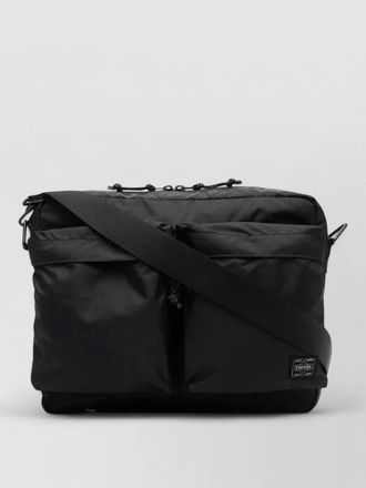 Porter nylon logo-patch shoulder bag