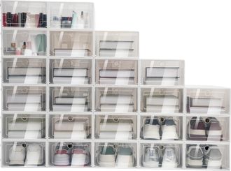 OEM Scatole Porta Scarpe Impilabili E Antipolvere, Bianche