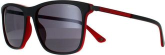 Police Square Unisex Matte Grey Red Mirrored 90041091 - One Size