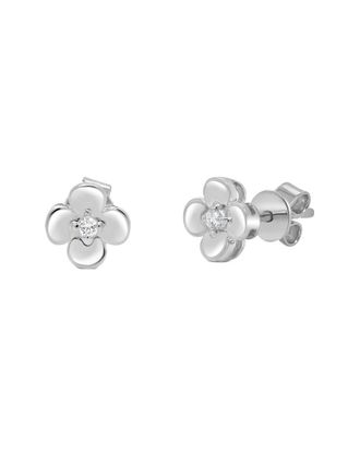 Sabrina Designs 14K 0.04 Ct. Tw. Diamond Flower Stud Earring