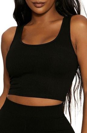 Naked Wardrobe Ribbed Tank in Black at Nordstrom Rack, Size X-Small