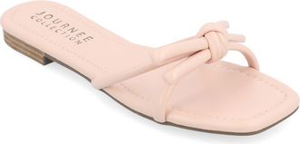 Journee Collection Soma Bow Sandal in Pink at Nordstrom Rack, Size 7.5