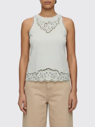 Twinset Cotton Top with Embroidery