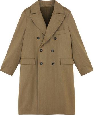 Fortela Serwilliam Wool Double-Breasted Coat in Green at Nordstrom, Size 50 Eu