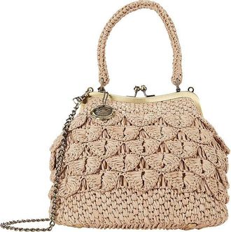 Patricia Nash Laureana Frame Satchel Womens Bags Natural, Leather