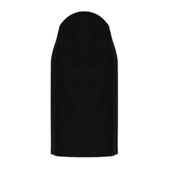 Jil Sander Wolrok met split - Dames - Rokken - Zwart - Maat: XL Wol