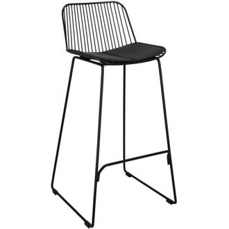 OEM Silla De Bar Taburete Alto Dill Con Coj&iacute;n Negro