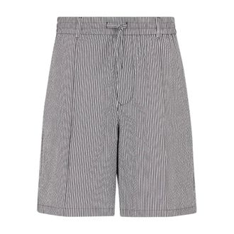 Emporio Armani Casual Shorts, male, Multicolor, Size: XS Cotton Bermuda Shorts with Drawstring
