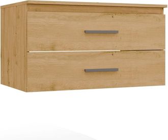Topeshop Nel 80 - Mueble Bajo Lavabo Ba&ntilde;o - 2 Cajones - 80x50x45 Cm - Roble Artisan