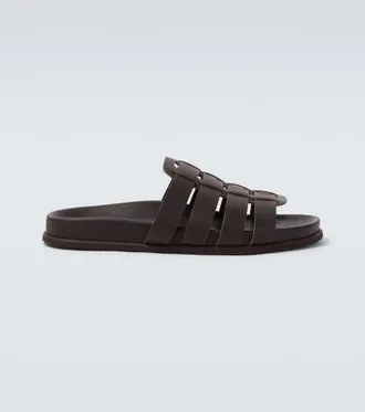 Ancient Greek Sandals Laodamas leather fisherman sandals