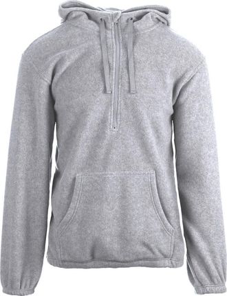 Burnside Polar Fleece Quarter Zip Hoodie in Heather Grey at Nordstrom Rack, Size Xx-Large