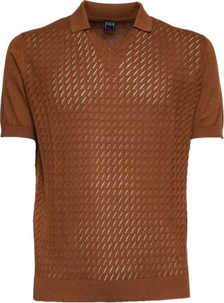 Fedeli Polo Shirt - Heren - Polos - Bruin - 2XL - Tops