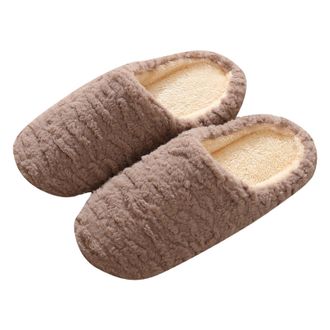 Generic Womens Memory Foam House Shoes Fuzzy Slippers Women Indoor Slippers for Indoor Outdoor Warm Slip On Closed Toe Comfy Soft Winter Shoes Plush Lined Fla