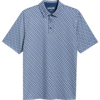 Johnston & Murphy Game Day XC+ Football Helmet Print Performance Polo in Navy at Nordstrom, Size Xx-Large