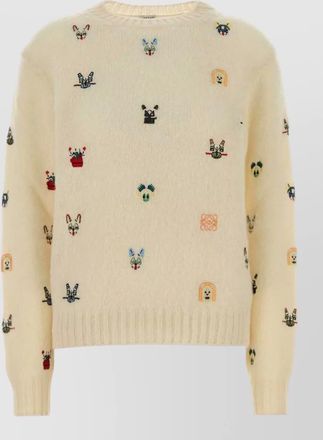 Loewe soft wool blend crew neck sweater