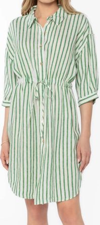 Velvet Heart Jenneva Dress In Green Stripes
