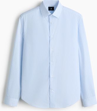 H&M Easy-Iron-Hemd in Slim Fit - Blue