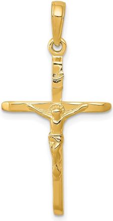 Diamond2Deal 14k Yellow Gold Crucifix Pendant