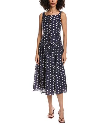 Julia Jordan Baja Linen-Blend Midi Dress