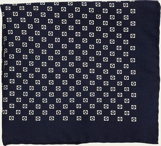 Brunello Cucinelli Mens Geometric Silk Pocket Square