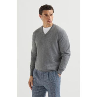 Brunello Cucinelli Cashmere sweater in Dark Grey at Nordstrom, Size 60