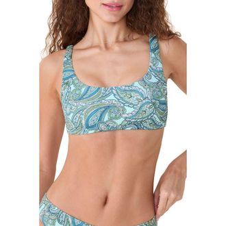 Andie Swim The Devon Bikini Top in Poolside Paisley at Nordstrom, Size X-Small