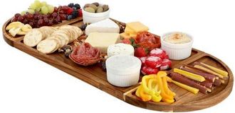 MegaChef 3 Piece Acacia Wood Cutting Board with Maganitized Serving Board Platter at Nordstrom