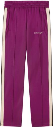 Palm Angels logo-embroidered straight-leg track pants - men - Polyester/Polyester - 3XL - Purple