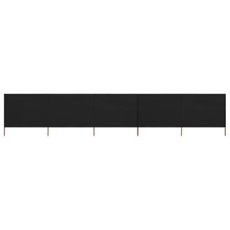 Berkfield Home 5-panel Wind Screen Fabric 600x160 cm Black