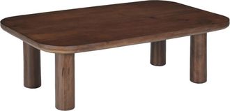 Moloo Mesa de centro l.120 cm de madera maciza oscura
