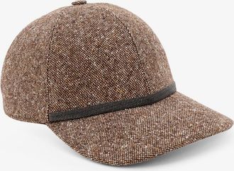 Brunello Cucinelli Womens Wool Blend Hat With Visor Brown