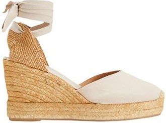 8 by YOOX ORGANIC COTTON WEDGE ESPADRILLES
