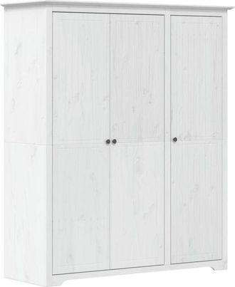 vidaXL Vidaxl - Armario bodo madera maciza de pino blanco 146x53,5x173 cm