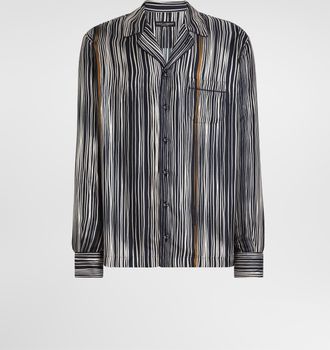 Dolce & Gabbana Stripe-print Hawaii Silk Twill Shirt - Man Shirts 38