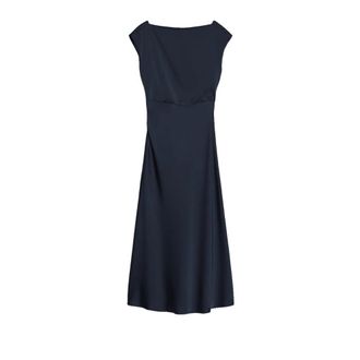 Pennyblack Draped Satin Dress - Dames - Casual kleedjes - Blauw - M - Polyester - Kleedjes