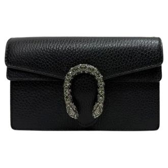 Gucci Pre-owned Cross Body Bags, female, Black, Size: ONE SIZE Pre-owned Mini Dionysus Shoulder Bag