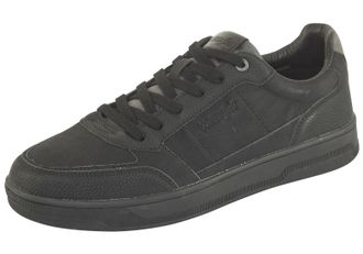 Wrangler Sneaker WRANGLER WOODY MEN LOW, Herren, Gr. 40, triple schwarz, Synthetik, Schuhe Sneaker