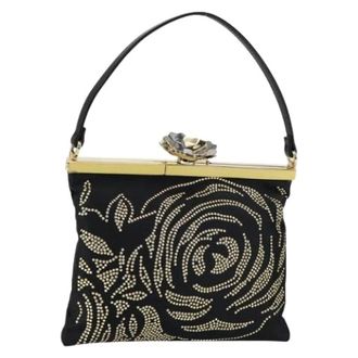 Valentino Pre-owned Vintage Mini Handtas - Dames - Pre-owned - Zwart - Maat: ONE Size Satijn
