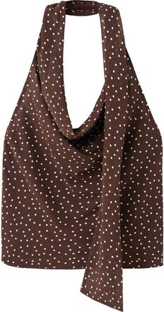 Mango Cowl Neck Sleeveless Top in Brown at Nordstrom, Size Medium
