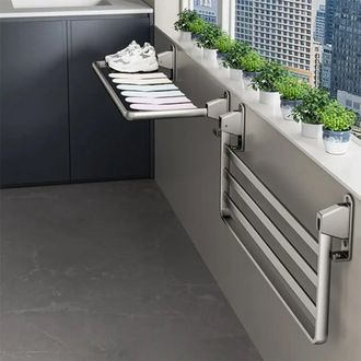 Trade Shop Trade Shop - Ropa De Secado De Pared Plegable Daw Daw 90 Cm Para Toallas Interiores Externas