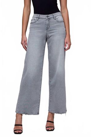 Hidden Jeans Nori Mid Rise Wide Leg Jeans In Light Grey